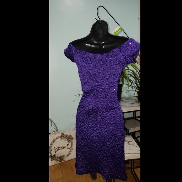 Purple Sequin Dress - Picture 2 of 5